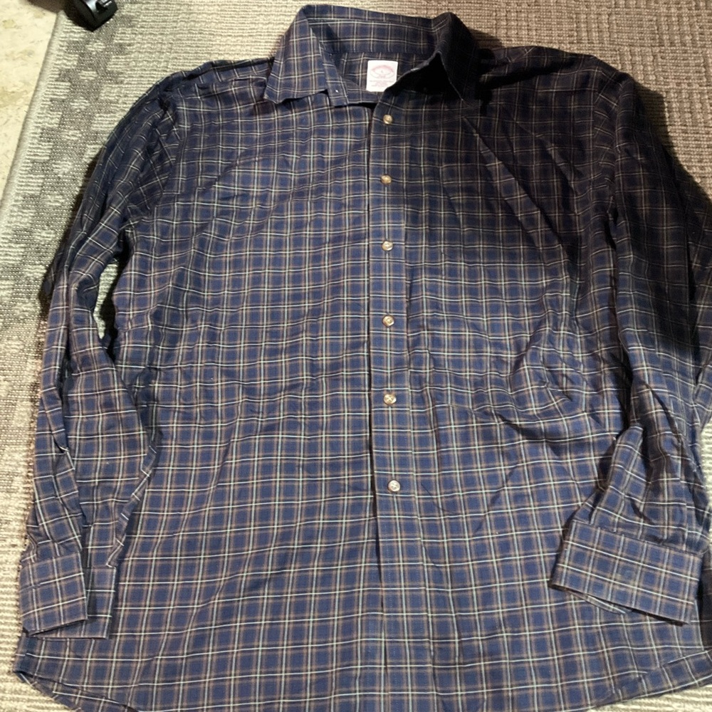 Brooks Brothers Blue Casual Button Down Shirt Classic Style